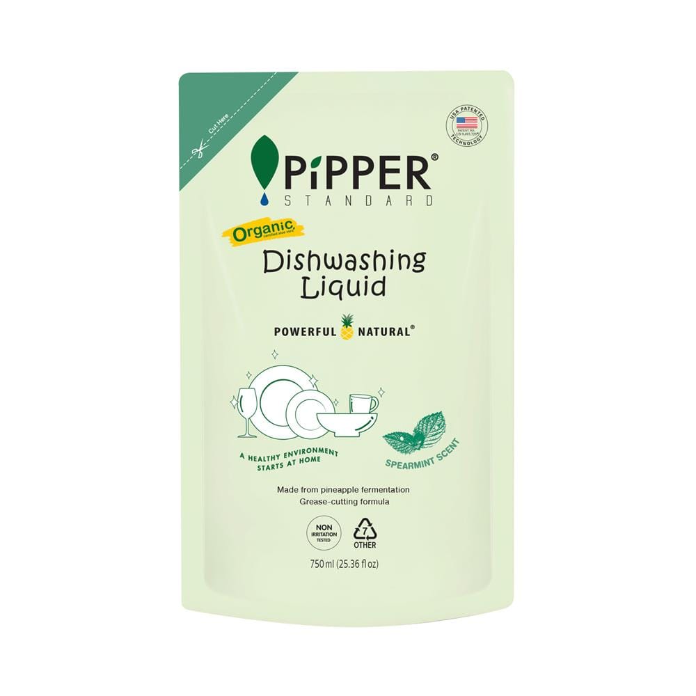 รีฟิลน้ำยาล้างจาน PIPPER 750 มล. กลิ่นสเปียร์มินต์