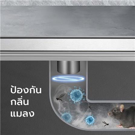 รางน้ำทิ้ง CASSA CL0085 20 ซม. สีเงิน_1