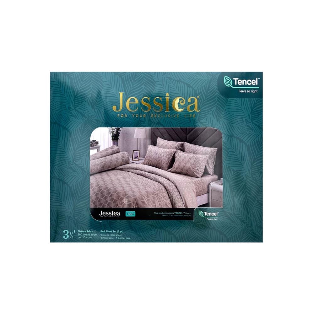 ชุดผ้าปูที่นอน 3.5 ฟุต 3 ชิ้น JESSICA TENCEL 20166-T867