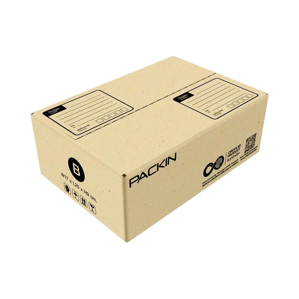 กล่องไปรษณีย์ PACK IN เบอร์ B 17x25x9 ซม. (แพ็ก 20 ชิ้น)