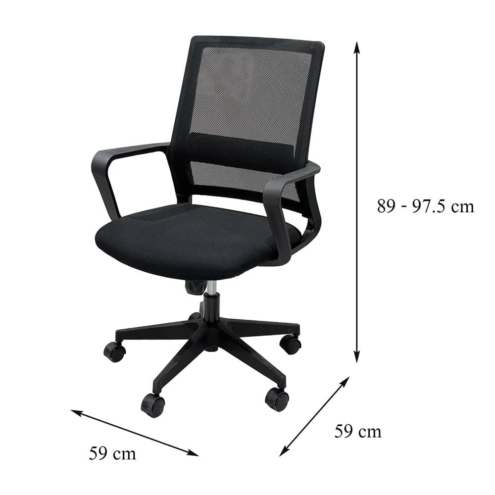 เก้าอี้สำนักงาน FURDINI HERO PLM-350 NET สีดำ