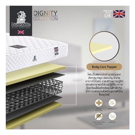 ที่นอนสปริง 6 ฟุต DUNLOPILLO รุ่น DIGNITY พร้อมหมอนหนุน 2 ชิ้น_4