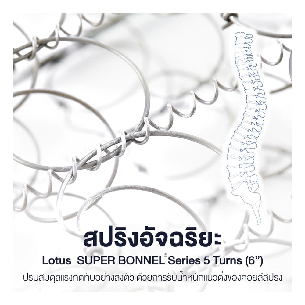 ที่นอนสปริง 3.5 ฟุต LOTUS รุ่น EVAN พร้อมหมอนหนุน 1 ชิ้น