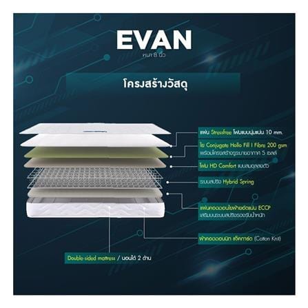 ที่นอนสปริง 3.5 ฟุต LOTUS รุ่น EVAN พร้อมหมอนหนุน 1 ชิ้น_4