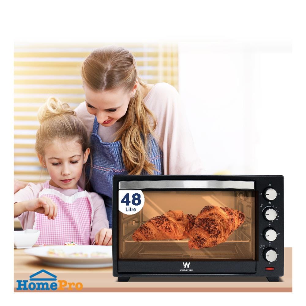เตาอบเล็กแมนนวล WORLDTECH WT-OV48L สีดำ