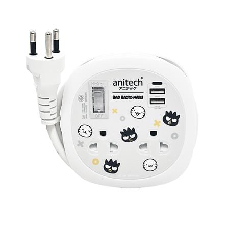 รางปลั๊กไฟพกพา 2 ช่อง 1 สวิตช์ 2 USB 1 TYPE-C PD ANITECH XO-H9122 1.1 ม._0