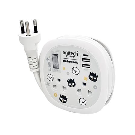 รางปลั๊กไฟพกพา 2 ช่อง 1 สวิตช์ 2 USB 1 TYPE-C PD ANITECH XO-H9122 1.1 ม._1