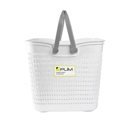 ตะกร้าผ้าเหลี่ยมหูหิ้ว PLIM FIONA 5953 สีขาว_2
