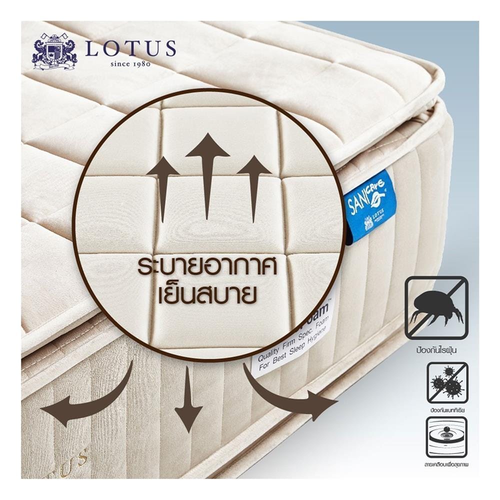 ที่นอนสปริง 3.5 ฟุต LOTUS รุ่น CLASSE พร้อมหมอนหนุน 1 ชิ้น