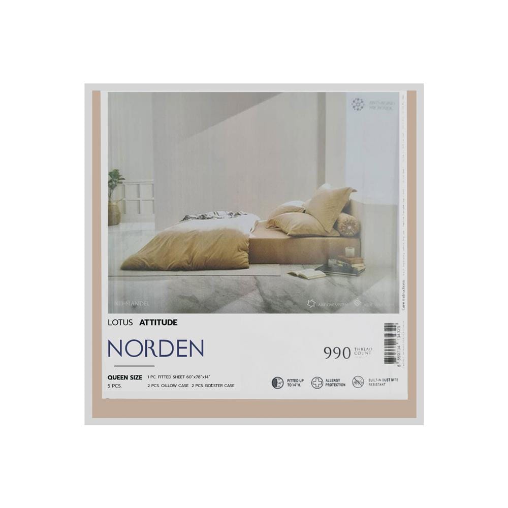 ชุดผ้าปูที่นอน 5 ฟุต 5 ชิ้น LOTUS NORDEN ND-MANDEL