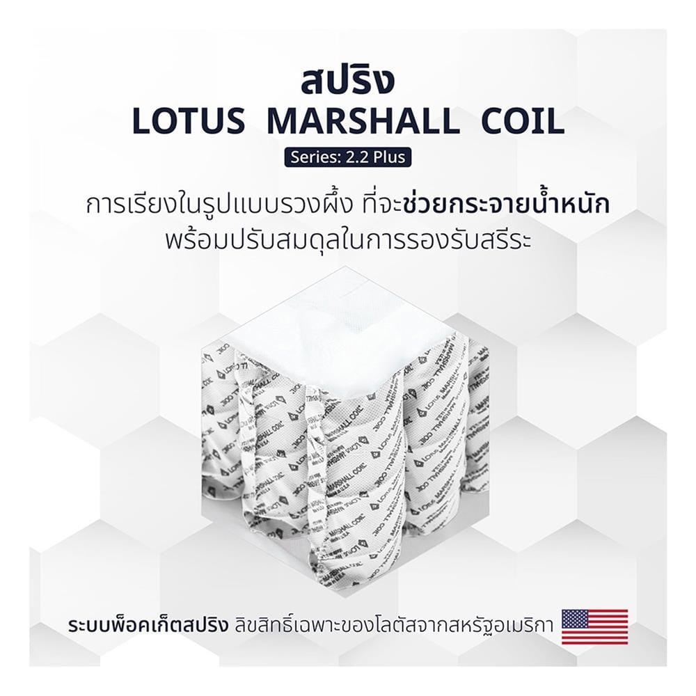 ที่นอนพ็อกเก็ตสปริง 6 ฟุต LOTUS รุ่น PACE พร้อมหมอนหนุน 2 ชิ้น