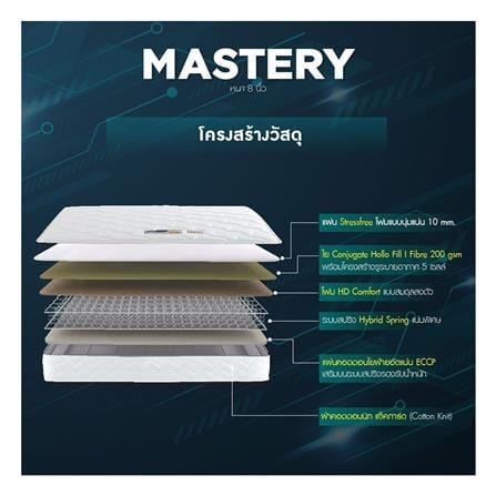 ที่นอนสปริง 6 ฟุต LOTUS รุ่น MASTERY พร้อมหมอนหนุน 2 ชิ้น_2