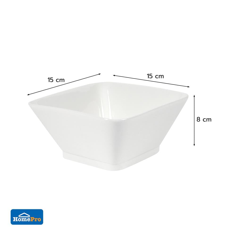 ชามเหลี่ยม PORCELAIN 6 นิ้ว KECH SNOW PROF.