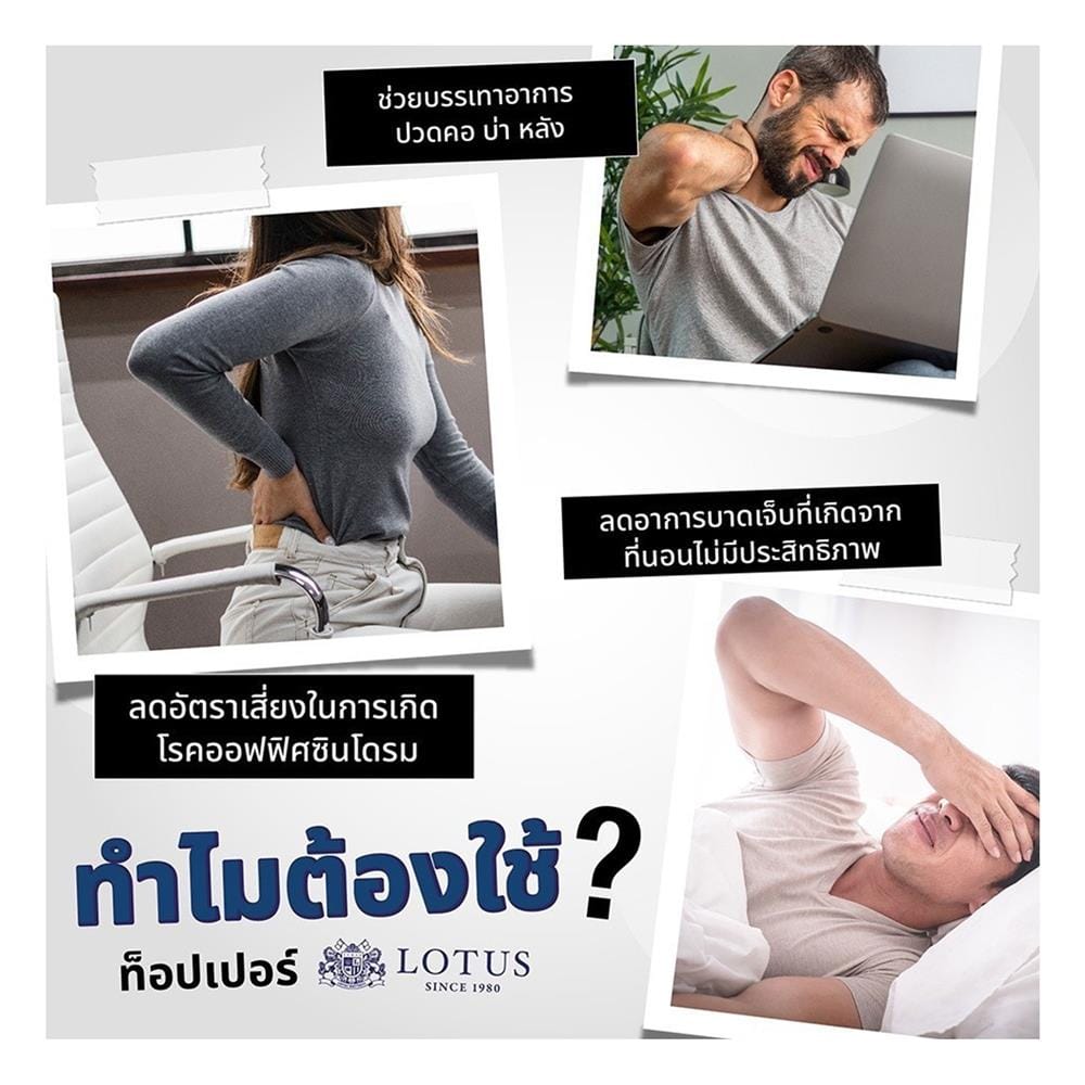 แผ่นรองนอน 5 ฟุต LOTUS FODEN สี NAVY BLUE