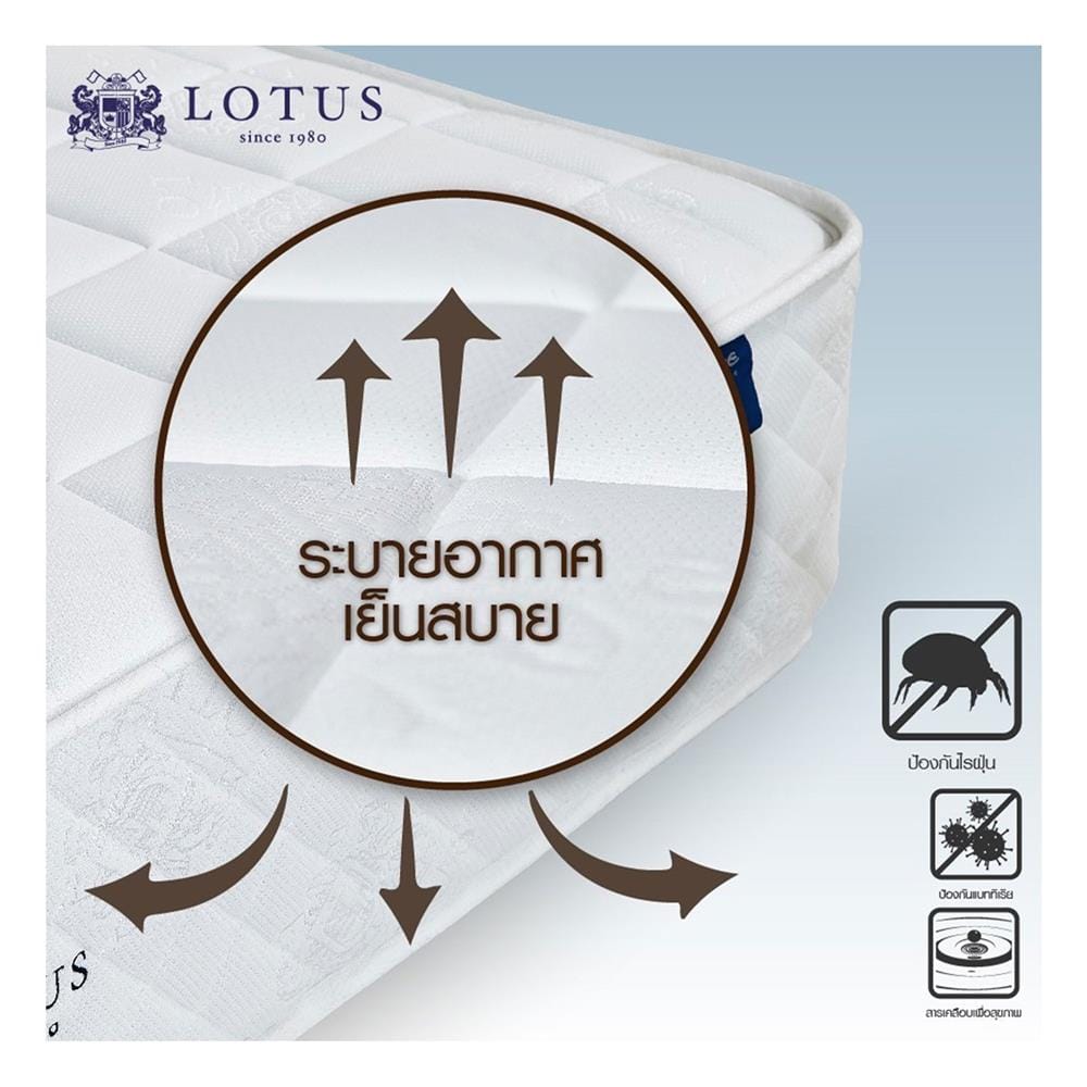ที่นอนสปริง 3.5 ฟุต LOTUS รุ่น MONDAVI พร้อมหมอนหนุน 1 ชิ้น