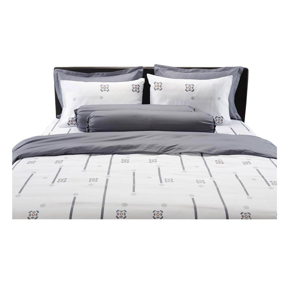 ชุดผ้าปูที่นอน 5 ฟุต 7 ชิ้น SANTAS COTTON USA สี HALCYON