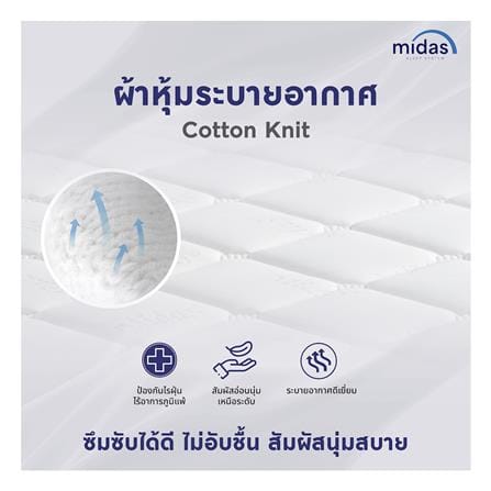 ที่นอนสปริง 6 ฟุต MIDAS รุ่น MALEENA พร้อมหมอนหนุน 2 ชิ้น_6