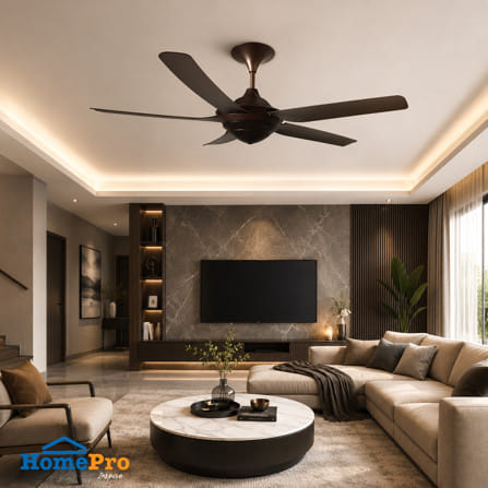 พัดลมไม่มีโคมไฟ CARINI DEKA-R28-BR 56 นิ้ว สีน้ำตาล_2