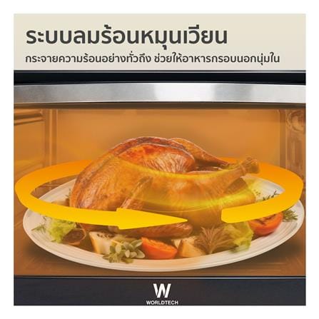 เตาอบเล็กแมนนวล WORLDTECH WT-OV60L สีดำ_7