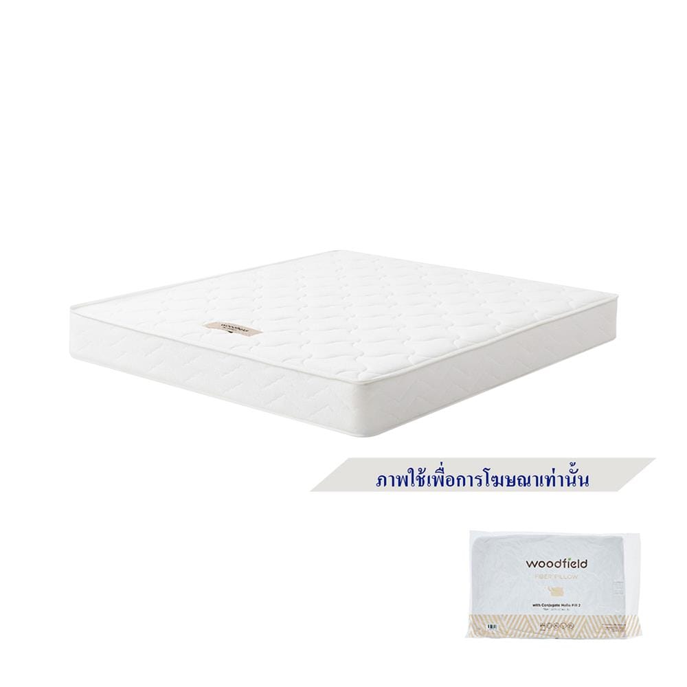 ที่นอนสปริง 3.5 ฟุต WOODFIELD รุ่น W-5990 พร้อมหมอนหนุน 1 ชิ้น)