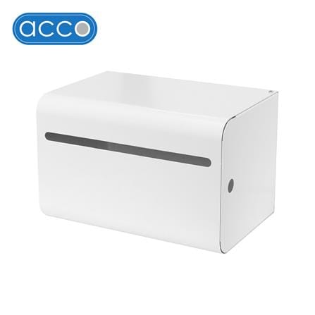 กล่องจัดเก็บถุงขยะ ACCO MANIA 15x15x23 ซม. สีขาว_1