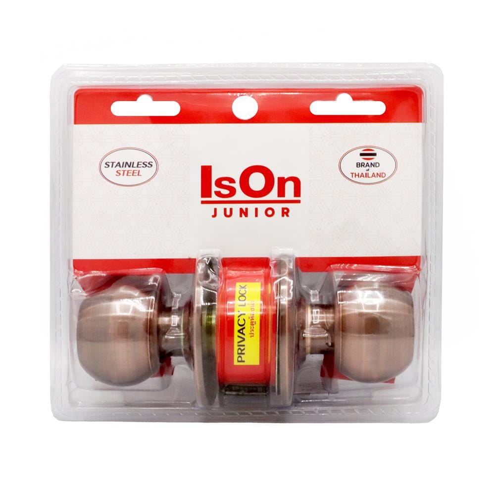 ลูกบิดประตูห้องน้ำ หัวกลม ISON 8812 สีทองแดงรมดำ