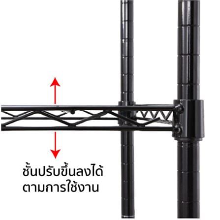 ชั้นวางของโล่ง 5 ชั้น PROSPEC E40120165OFK401-5T 120 ซม. สีดำ_3