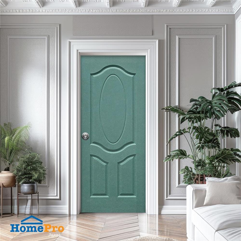 ประตูภายใน HMR AZLE 3MV1 ลูกฟัก 80X200 ซม. สีเขียว ไม่เจาะลูกบิด