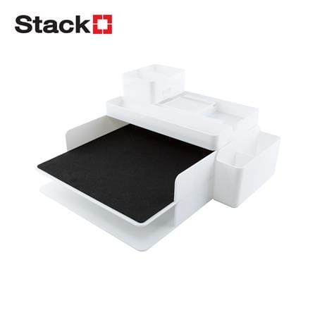 ถาดเก็บอุปกรณ์บนโต๊ะ STACKO 32x25x7 ซม. สีขาว (ชุด 6 ชิ้น)_0
