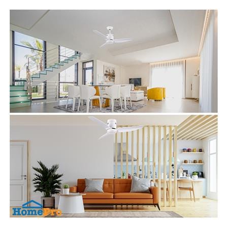 พัดลมโคมไฟ LED CARINI ARCADIA-44-1-D 46 นิ้ว สีขาว_2