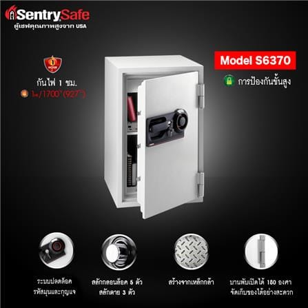 ตู้นิรภัยมือหมุน SENTRYSAFE S6370 สีเทา_3