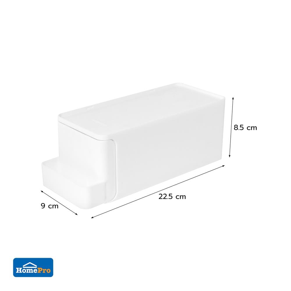 กล่องลิ้นชัก 1 ช่อง STACKO CONNECT 22.5X9X8.5 ซม. สีขาว
