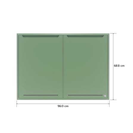 บานซิงค์คู่ KING PLAT-CURVE AIR 96x68.8 ซม. สีเขียวพิสตาชิโอ_3