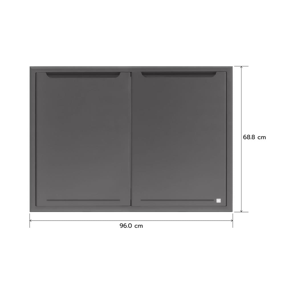 บานซิงค์คู่ KING PLAT-CURVE AIR 96x68.8 ซม. สีเทา