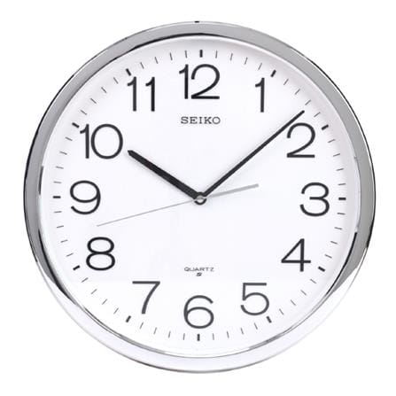 นาฬิกาแขวน SEIKO CLOCKS PQA041S 16 นิ้ว สีเงิน_0