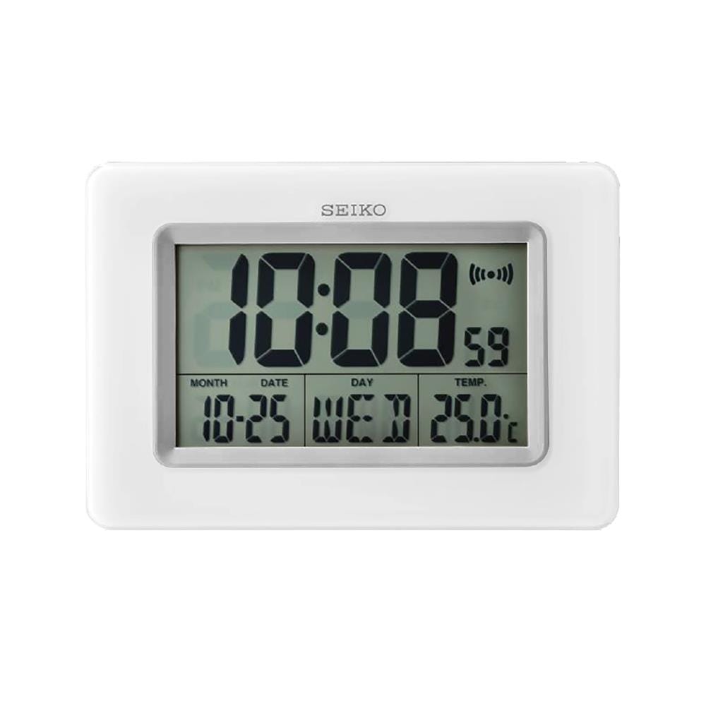 นาฬิกาดิจิทัล SEIKO CLOCKS QHL058W 7X10 นิ้ว สีขาว