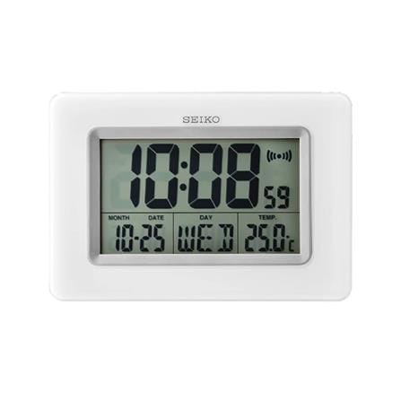นาฬิกาดิจิทัล SEIKO CLOCKS QHL058W 7X10 นิ้ว สีขาว_0