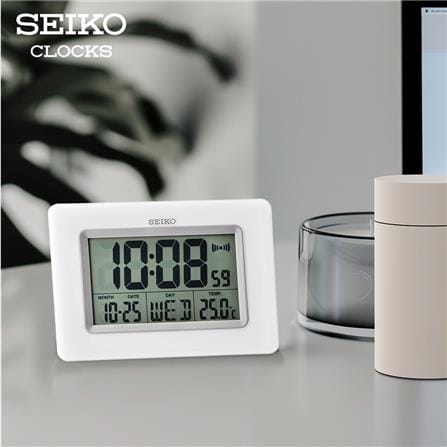 นาฬิกาดิจิทัล SEIKO CLOCKS QHL058W 7X10 นิ้ว สีขาว_1