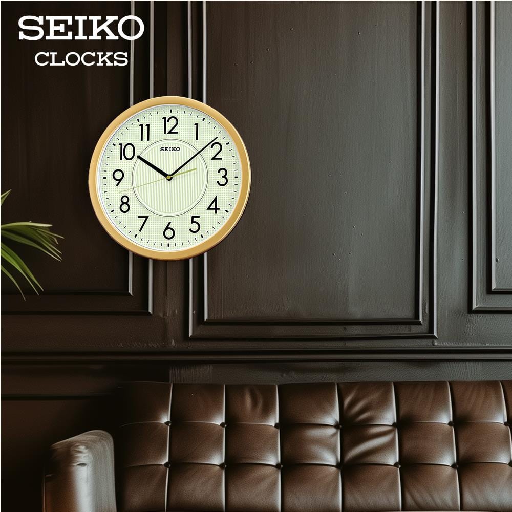 นาฬิกาแขวน SEIKO CLOCKS QXA629G 14 นิ้ว สีทอง