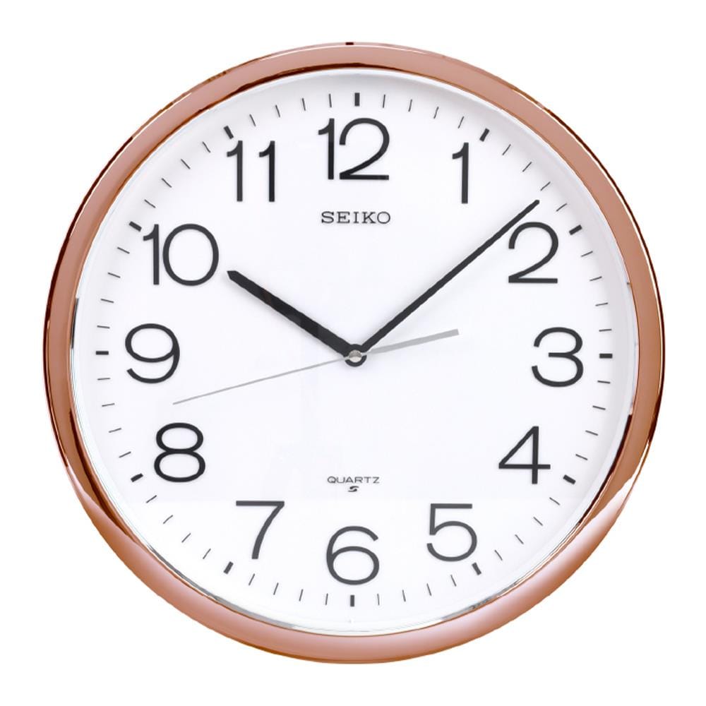 นาฬิกาแขวน SEIKO CLOCKS PQA041F 16 นิ้ว สีโรสโกลด์
