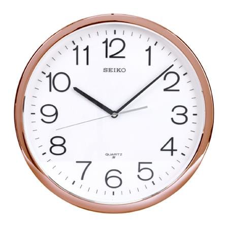 นาฬิกาแขวน SEIKO CLOCKS PQA041F 16 นิ้ว สีโรสโกลด์
