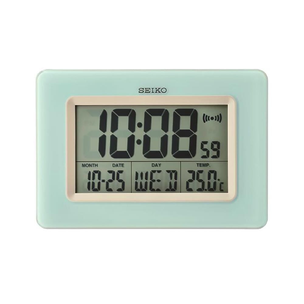 นาฬิกาดิจิทัล SEIKO CLOCKS QHL058L 7X10 นิ้ว สีฟ้า
