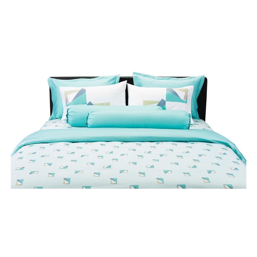 ชุดผ้าปูที่นอน 6 ฟุต 7 ชิ้น SANTAS COTTON USA GETTY สี GREEN