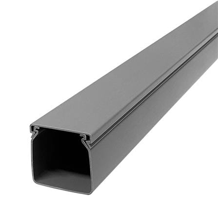 รางเก็บสายไฟไวร์เวย์ PVC ELECKTA 60X60 มม. 2 เมตร สีเทา_0