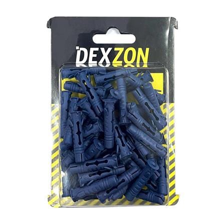 พุกอิฐมวลเบา DEXZON เบอร์ 8 แพ็ก 50 ชิ้น สีน้ำเงิน_2