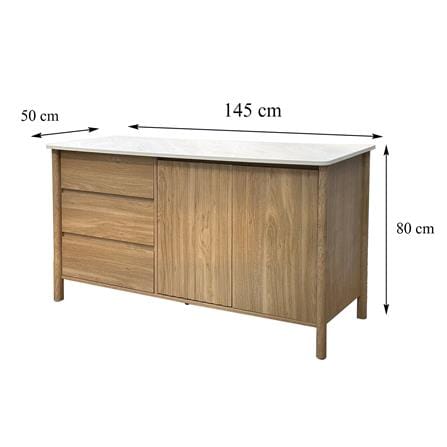 ตู้เตี้ยบานผสม FURDINI TERRA 145 ซม. สีโอ๊ค_8