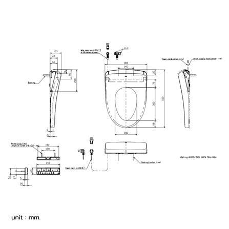ฝารองนั่งอัตโนมัติ TOTO WASHLET S7 (TCF47360GTH)_14