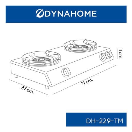 เตาแก๊สตั้งโต๊ะ 2 หัวแก๊ส DYNA HOME DH-229-TM_3