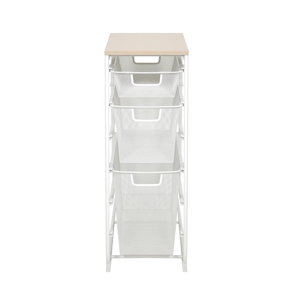 ชั้นลิ้นชัก 3 ชั้น พร้อม TOP ไม้ STACKO FLEXI 25.6x51.4x69.7 ซม. สีขาว