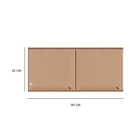 ตู้แขวนเสริม KING PLAT CURVE 90x42 ซม. สี SAND_3